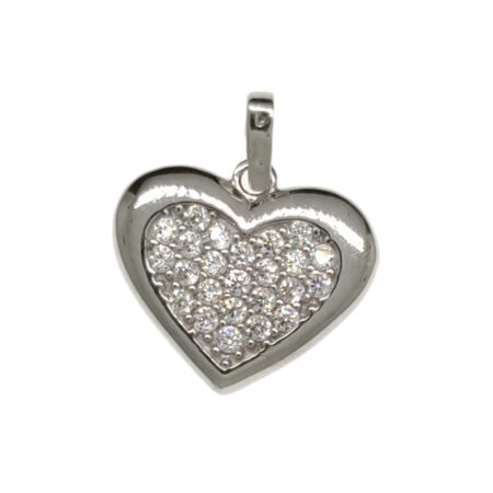 Fehérarany medál szív