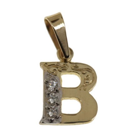 Arany „B” betű medál