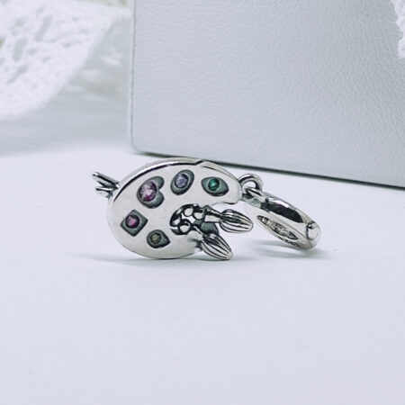 Ezüst charm festőpaletta