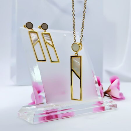 Ezüst szett medál fülbevaló