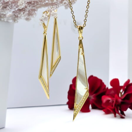 Ezüst szett medál fülbevaló